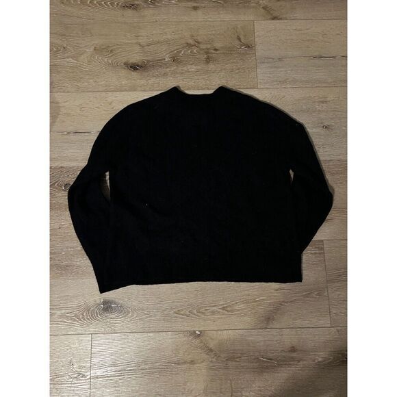 Athleta Womens Black Pullover Wool Sweatshirt Size Large - Picture 2 of 3